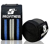 ProFitness Knee Wraps (Pair) with Velcro for Cross Training WODs,Gym Workout,Weightlifting,Fitness & Powerlifting - Best Knee Straps for Squats - For Men & Women- 72