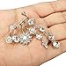 Hanpabum 5Pcs 14G Surgical Stainless Steel Dangle Belly Button Rings for Women Girls CZ Navel Rings Body Piercing Set (A:Silver Tone)