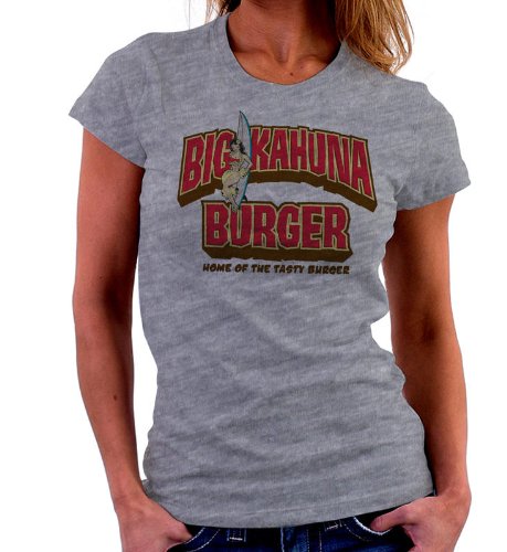 BIG KAHUNA BURGER Womens Short Sleeve T-Shirt - Gry S
