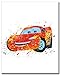Cars Watercolor Prints - Set of 4 (8 inches x 10 inches) Wall Art Decor Kids Bedroom Photos Lightning McQueen Tow Mater Francesco Bernoulli Sheriff