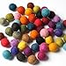 50 Hand-felted Wool Felt Balls 2 CM Multi Color Mix Handbehg Felts Fiber Crafts