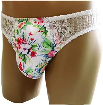 Sissy Pouch Panties Men's lace Flower Briefs G-String Bikini Briefs Hipster hot Underwear Sexy for Men VC