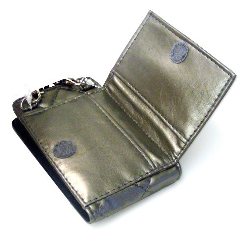 Miamica Deluxe Silver Quilted Generation 2 PDA Case Cross Body Cell Phone Blackberry Iphone Holder with Wallet
