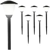 MULANDI 6 Pack Low Voltage Landscape Lighting LED Garden Lights Warm White | 3000K 1.7W 12V AC/DC Landscaping Lights,ETL UL CSA Listed Waterproof Low Voltage Pathway Lights for Yard Walkway, Black