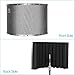 Neewer® Portable Microphone Acoustic Isolation Shield with Lightweight Metal Alloy, Acoustic Foams, Mounting Brackets and Screws for Mic Stand with 5/8