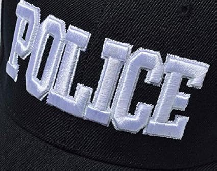 Police Officer Cap Embroidered Baseball Cap Adjustable