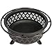 Best Choice Products Outdoor 36-inch Firebowl Fire Pit Stove w/Bronze Finish and Flame Retardant Spark Arrestor, Black