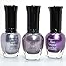 3 Kleancolor Nail Polish 70 Sheer Lilac / 71 Silver Purple / 72 Purple Set Lacquer + FREE EARRING