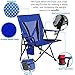 Kijaro XXL Dual Lock Portable Camping and Sports Chair, Diamond Ripstop Polyester, Cayman Blue Iguana