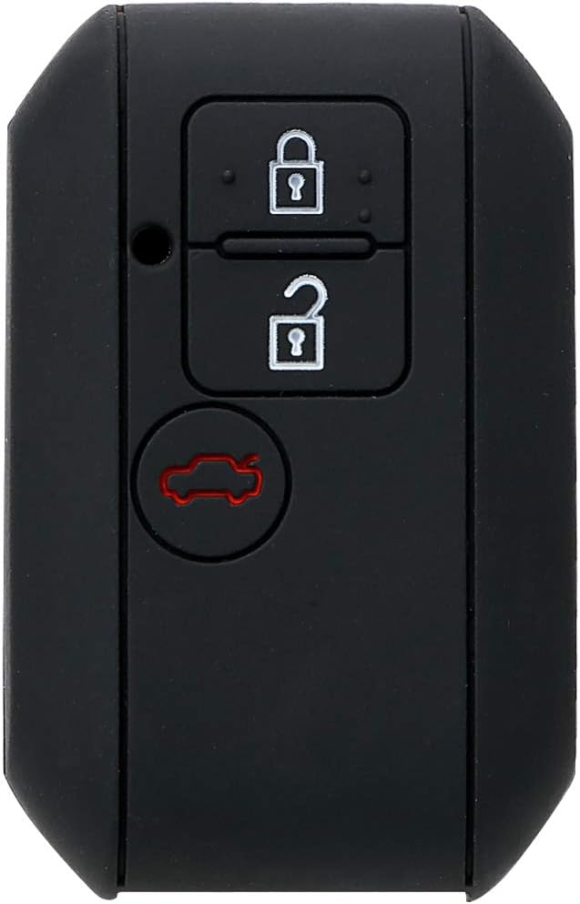 ACUTAS Silicone Car Key Cover for Maruti Suzuki Swift Dzire Ertiga Swift 3 Button Smart Key Cover (Black)