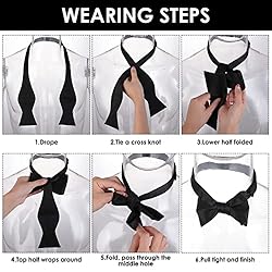 Yolev Black Bow Tie for Boy, Men Adjustable