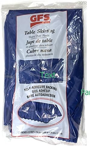GFS Table Skirting - Heavy Duty Plastic- Blue-