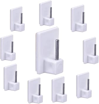 Kinvac Self Adhesive Hooks Plastic Sticky End Window Hook For Net