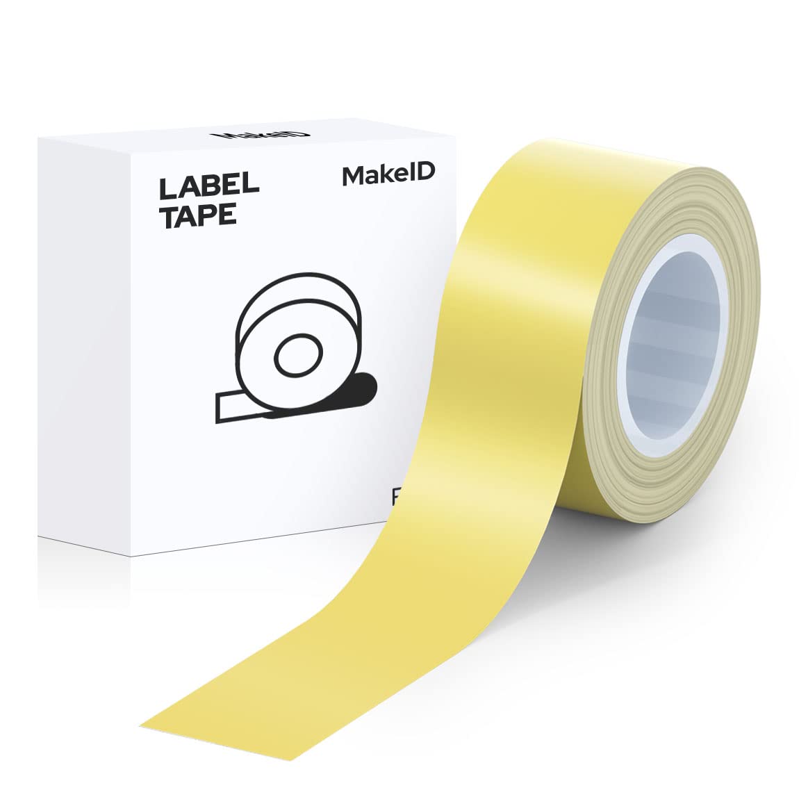 MakeID Label Makers L1 Q1 Refills Waterproof Laminated Custom Stickers Office Labels Replacement 0.63" x 13' (16mm x 4m)
