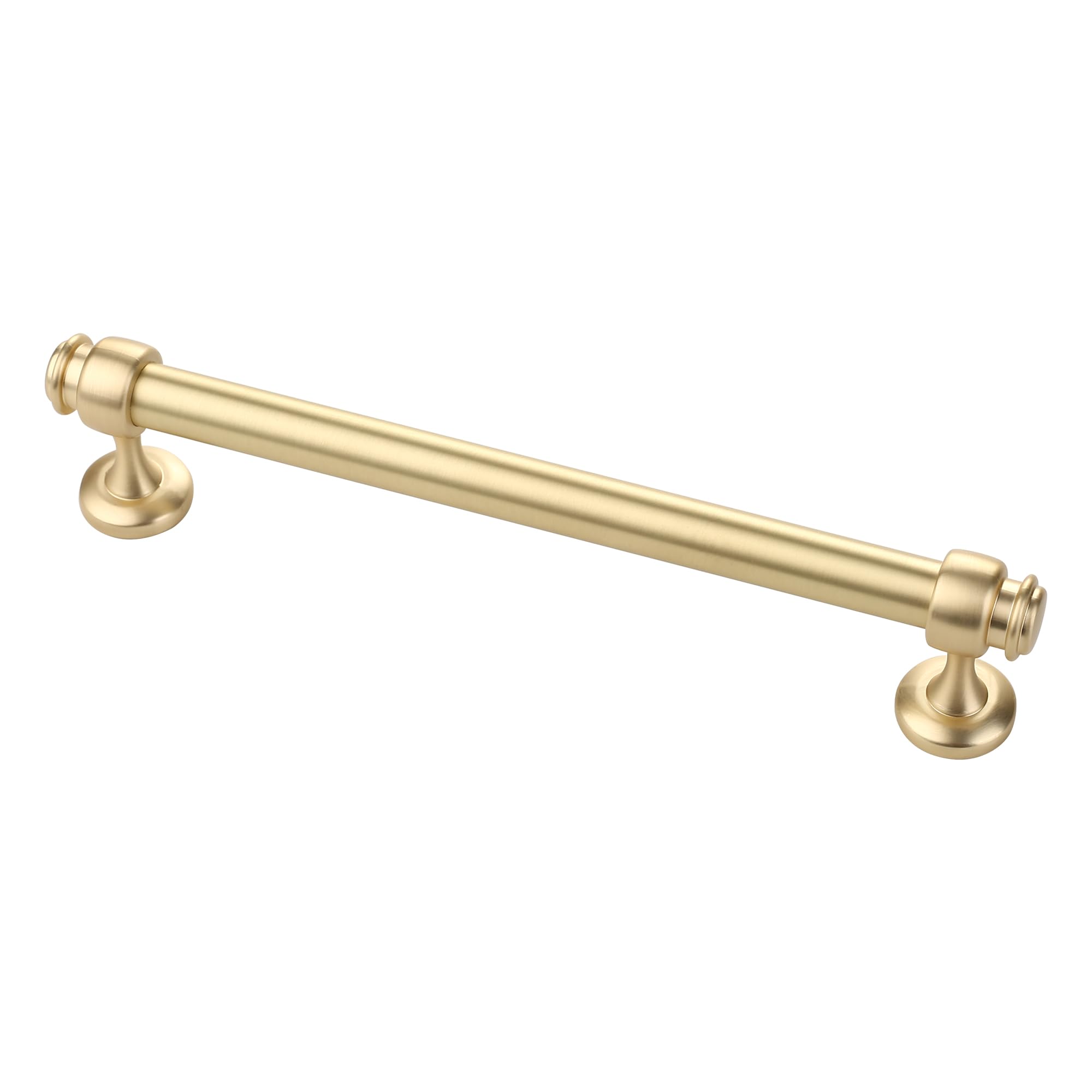 Photo 1 of Alzassbg 10 Pack Brushed Gold Cabinet Pulls, 6-1/4 Inch(160mm) Hole Centers Cabinet Handles Kitchen Hardware Straight Bar for Cabinets and Drawer AL3082BB