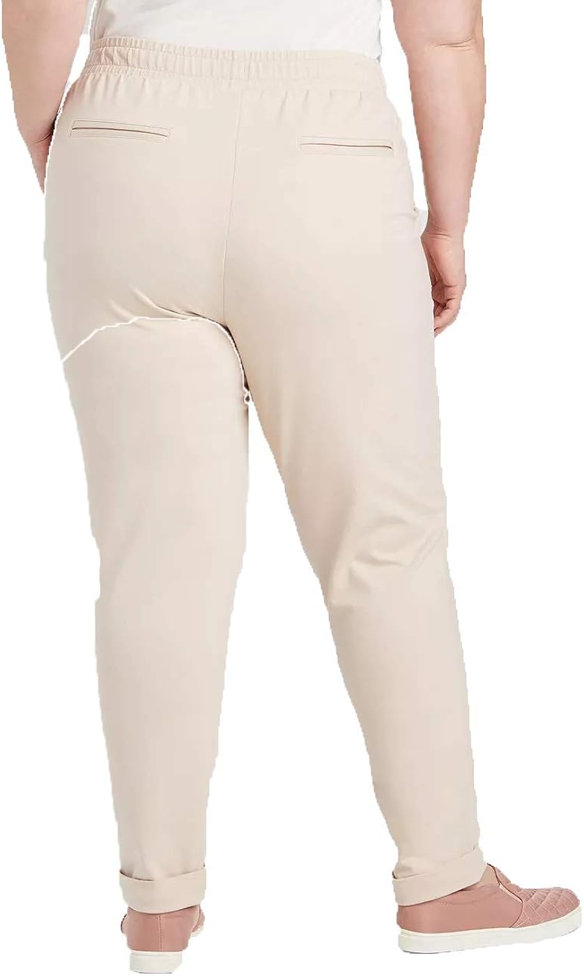 plus size cream pants