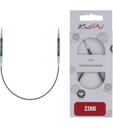 KnitPro Zing Fixed Circular Needles Asymmetrical 10