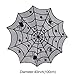 N&T NIETING 40-Inch Round Black Lace Spider Web Table Topper Cloth,Black Spider Web Table Topper Cloth for Christmas, Halloween, Dinner Parties Scary Movie Nights