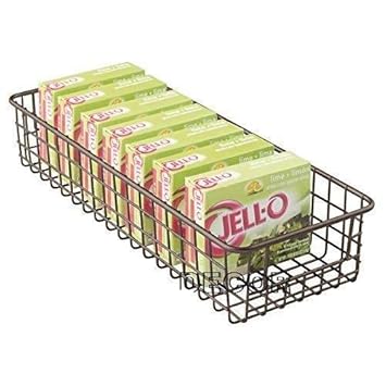 Indian Decor Wire Storage Basket For Kitchen Pantry Cabinet