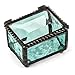 Turquoise Blue Stained Glass Ring Box Small Jewelry Trinket - J Devlin Box 325-3