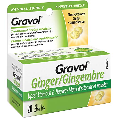 Certified Organic Ginger GRAVOL NATURAL SOURCE (20 Tablets