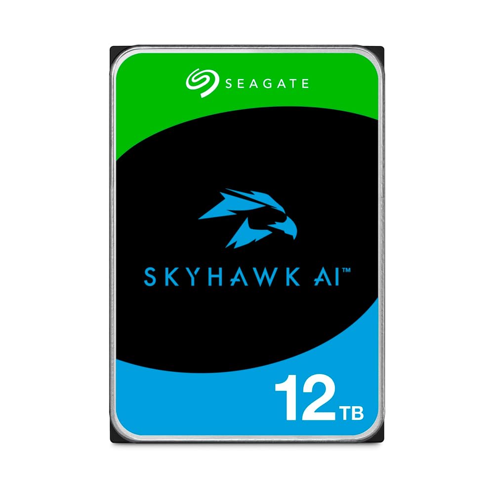 Seagate SkyHawk AI ST12000VE001 - Hard drive - 12 TB - internal - 3.5" - SATA 6Gb/s - buffer: 256 MB - with 3 years Seagate Rescue Data Recovery