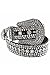 Black Gorgeous Rhinestone Studded Fancy Belt Size Medium(34-36),black