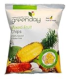 Green Day Thai Real Fruit & Vegetable Mixed Fruit Chips, Pineapple/Jackfruit/Taro/Banana/Sweet Potato, 55 Gram