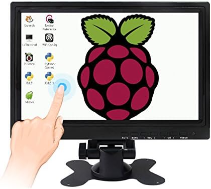 Touch Screen Monitor,10.1 Inch IPS LCD Car Monitor, Full LED HD 1280X800 HD VGA Inputs with Remote for Raspberry pi, Car Rear View Camera, Car Parking, Bus Backup, Truck Reversing by Cnhopestar