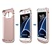 Galaxy S7 Battery Case, SAVFY 4200 mAh Portable External Backup Battery Charger Cover Case Pack for Samsung Galaxy S7 Rechargeable Power Bank Case (Rose Gold)