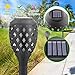 Solar Lights Outdoor 2 Pack Torch Patio Lights Led Solar Path Torch Light Waterproof Christmas Decoration with Flickering Flame Dusk to Dawn Auto On/Off Security Torch Light Dancing Flame