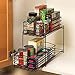 Seville Classics 2-Tier Sliding Basket Drawer Kitchen Counter and Cabinet Organizer, Bronze