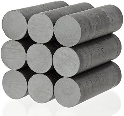 Sterk Magnets – Round Ceramic Disc Magnets for Craft Projects, Fridge, Science Kits - Grade 5 - 0.71 inch (18 mm) - Rare Earth Magnet - 100 Pieces Bulk