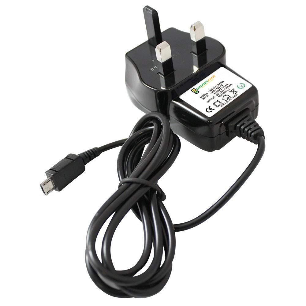 Gadget Juice Micro USB Mains Wall Charger Cable Lead with Charging LED compatible with ereader tablets