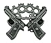 BRASS KNUCKLES & GUNS BELT BUCKLE HANDGUN PISTOL