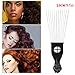 Borogo Afro Combs, 4-Pack Afro Pick w/ Black Fist - Metal African American Pick Comb Straight Hair Brush Hairdressing Styling Tool
