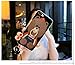 UnnFiko iPhone 6 Glitter Case, 3D Teddy Bear Brown iPhone 6s Bling Cute Soft Silicone Rubber Protective Case for Girls Finger Ring Stand (Ring Bear 1)