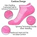 LITERRA Womens Ankle Socks 6-Pairs Athletic Running Low Cut Socks Cushioned