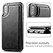 Hoofur Slim Fit Premium Leather Compatible with iPhone Xs Wallet Case Card Slots Shockproof Folio Flip Protective Shell Compatible with iPhone X/Xs (5.8 inch) (Black)