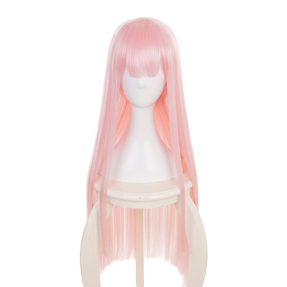 MUZI WIG Anime Cosplay Wig for Darling in The Franxx Zero Two Wig with Free Wig Cap