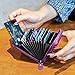 MaxGear Credit Card Wallet with Zipper, Genuine Leather RFID Credit Card Holder for Women Ladies Wallets Purple