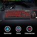 BlueFinger Backlight Gaming Keyboard,USB Wired Light up Keyboard,114 Keys Letters Glowing Keyboard,LED Light Keyboard for Game and Work (Black)