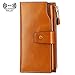 S-ZONE Women RFID Blocking Genuine Leather Clutch Wallet Purse Card Holder Organizer