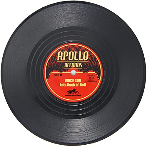 Coasters Set of 6 Colorful Retro Vinyl Record Disk Coaster for Drinks