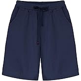 HOW'ON Womens Shorts Summer Drawstring Elastic Waist Bermuda Shorts Athletic Shorts