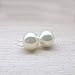 Pretty Smart Round Simulated Shell Pearl Invisible Clip On Earrings for Non-Pierced Ears White (10mm)