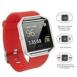 For Fitbit Blaze Band, Aisun Soft Silicone Sport Strap Smart Fitness Watch Band(Red)