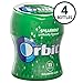 Orbit Spearmint Sugarfree Gum, 55 Count (Pack of 4)