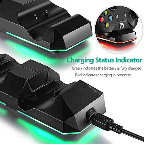 for Xbox One (S) Xbox One X Dual Charging Dock Charger Station with 2