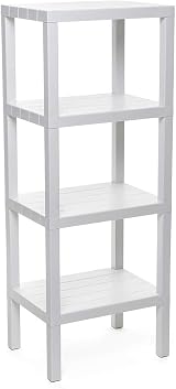 TATAY Lombok Shelving Unit 4 Tiers White Moisture-Resistant 40 kg